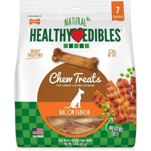Nylabone Healthy Edibles Wholesome Dog Chews Bacon Flavor Nylabone Healthy Edibles Wholesome Dog Chews Bacon Flavor